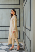 3-Piece Embroidered Suit - Beige